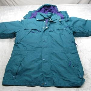 Vintage REI Down Jacket Sea Green Gore-Tex Waterproof Large Gorpcore Vintage